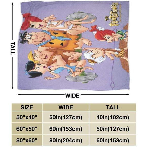 NWT Flint-Stones Bam-bam Ultra-Soft Micro Fleece Blanket Super Soft Plush - Picture 3 of 3